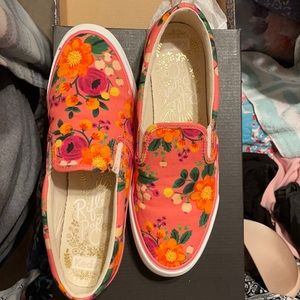 Rifle paper Co. slip on Keds